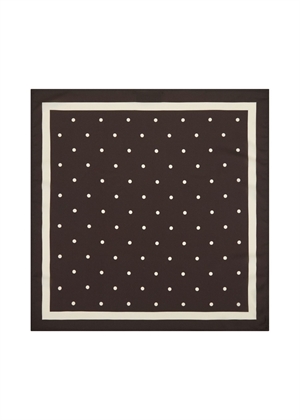 Judy dot scarf Dark Brown Neo Noir 